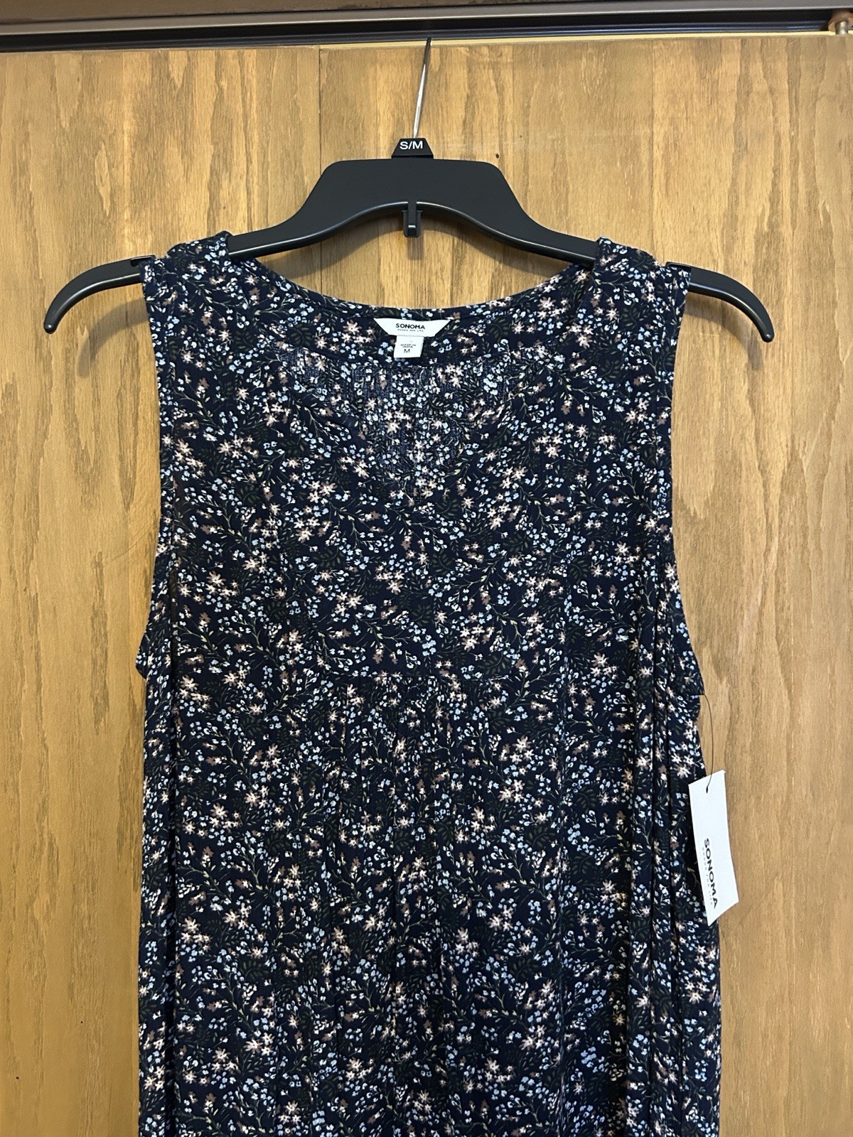 Sonoma Tank  Women's Medium Floral Round Neck Sleeveless Colorful Tank Top