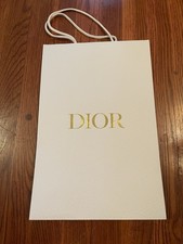 New Christian Dior CD Luxury White Med Shopping Gift Bag 15 By 10 By 5  