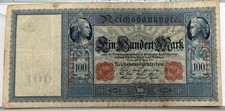Imperial German 100 Mark Reichsbanknote Issue February 7 1908 Kaiser Wilhem II