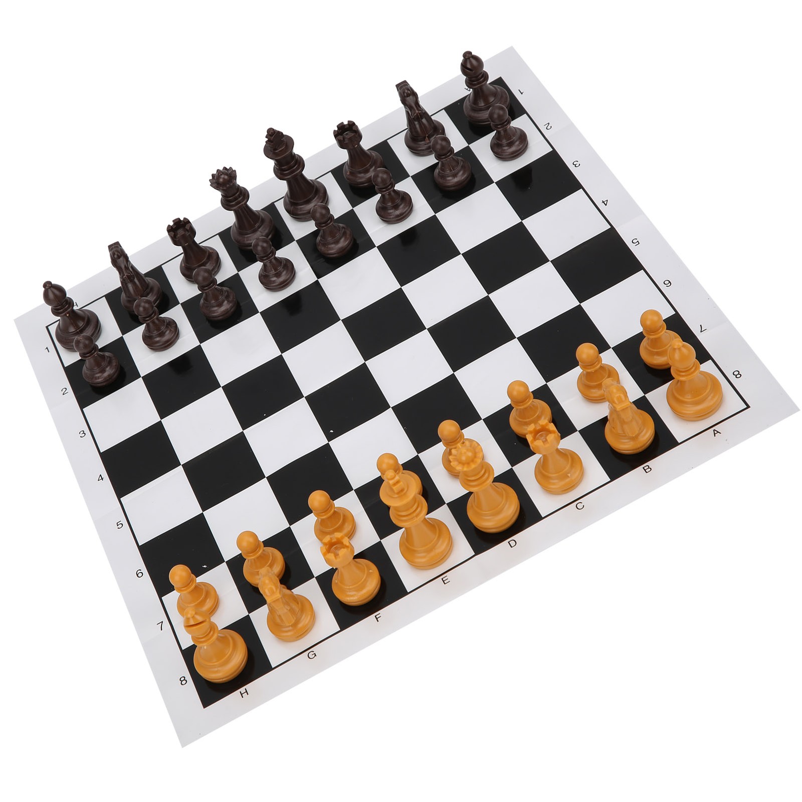 °Plastic 2 In 1 International Chess Draughts Set Portable Travel Games