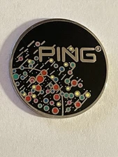 Ping Multi-Colored Enamel Dot 1" Coin Style Golf Marker - A Beauty!