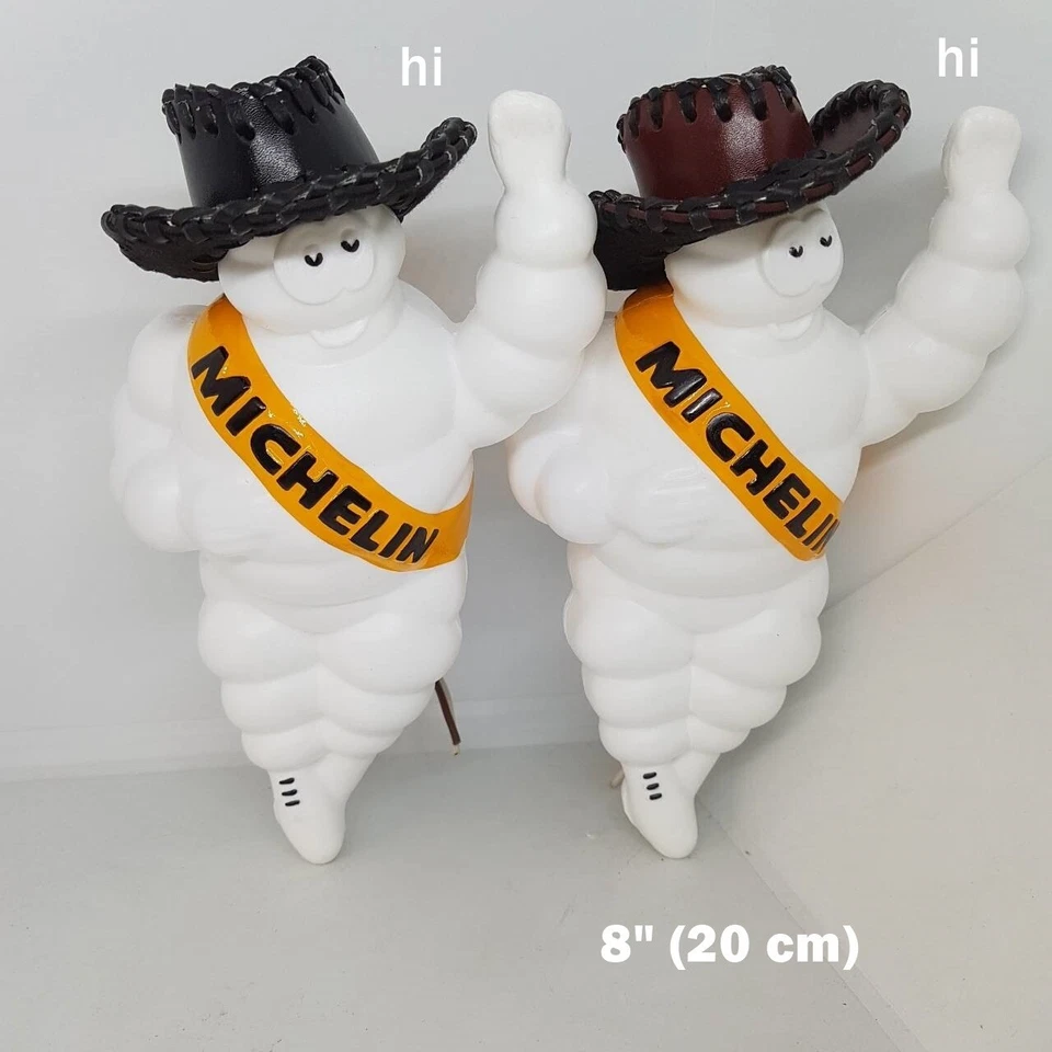 2x8" Bibendum Michelin Man Collectible Doll +LED+Hat Ads Tire Decor Welcome "Hi" - Image 3 of 4