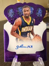 2013 Preferred Crown Royale Purple /25 Solomon Hill Rookie Auto RC #277 Pacers