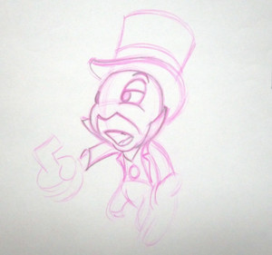 1983 JIMINY MICKEY MOUSE XMAS CAROLE WALT DISNEY ORIGINAL PRODUCTION cel DRAWING