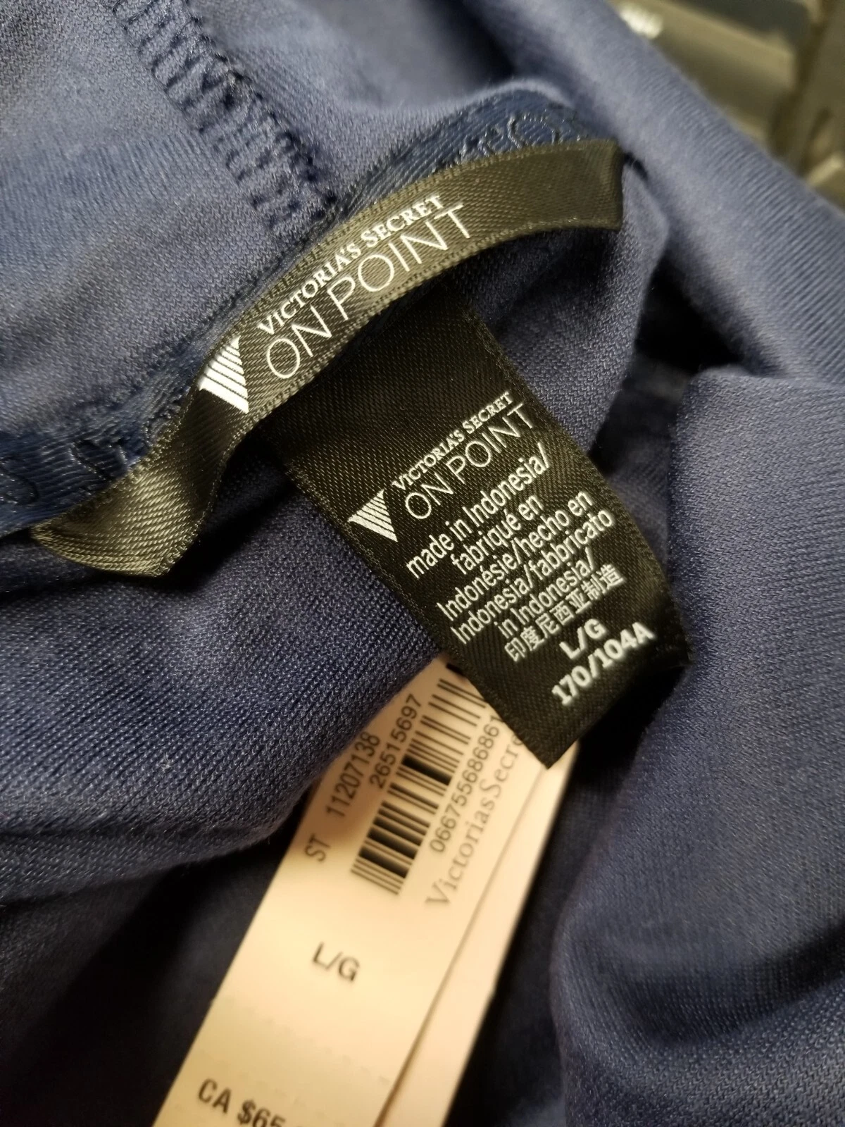 UNDERCOVER Felpa con cappuccio pullover in velluto a costine Victoria's Secret 11207138 taglia Lg blu