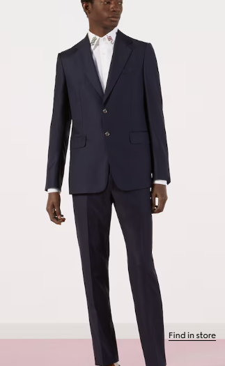 48IT- Gucci London Prussian Blue 2 piece suit - BNWT | eBay