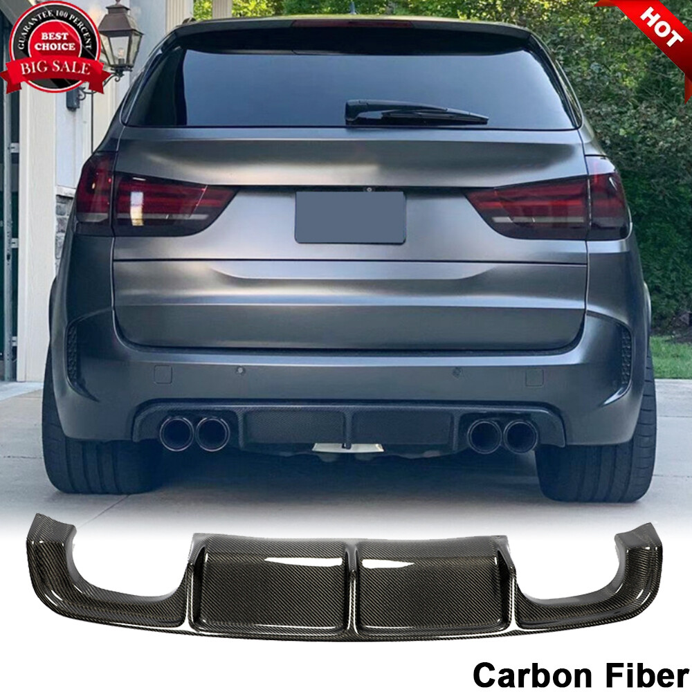 For BMW X5M F85 X6M F86 2015-2019 Carbon Fiber Rear Bumper Diffuser Lip Body Kit