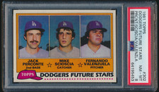 1981 Topps Perconte/Scioscia/Valenzuela #302 Dodgers PSA 8 NM-MT CENTERED