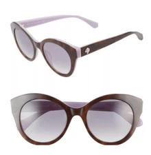 Kate Spade Karleighs Cat Eye 51 mm Sunglasses in Havana Plum /Tortoise $160