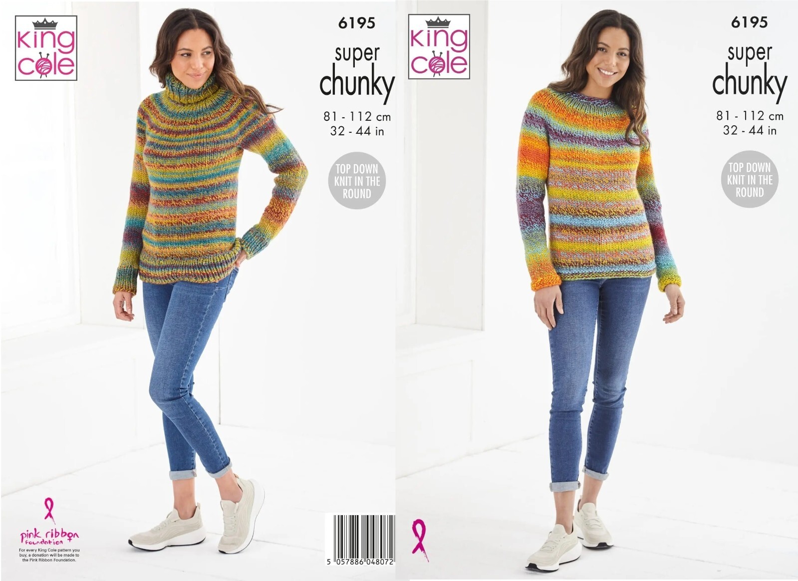 King Cole Super Chunky Knitting Pattern -  6195 Ladies Sweaters - Image 2