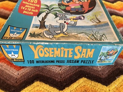 Vintage 1972 Whitman “Yosemite Sam” Bugs Bunny 100 Piece Puzzle