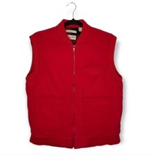 Vintage 90s red corduroy hunting vest medium weight Men's Size large Grunge