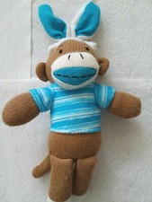 Plush Sock Monkey With Bunny Ears 12" From 2012