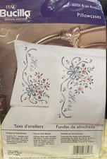 Bucilla Special Edition Stamped Pillowcases BRIDAL BOUQUET for Embroidery 1 Pair