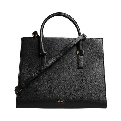 VERSACE Bag Black Large Leather TopHandle Shoulder Crossbody Women Borse 2150usd