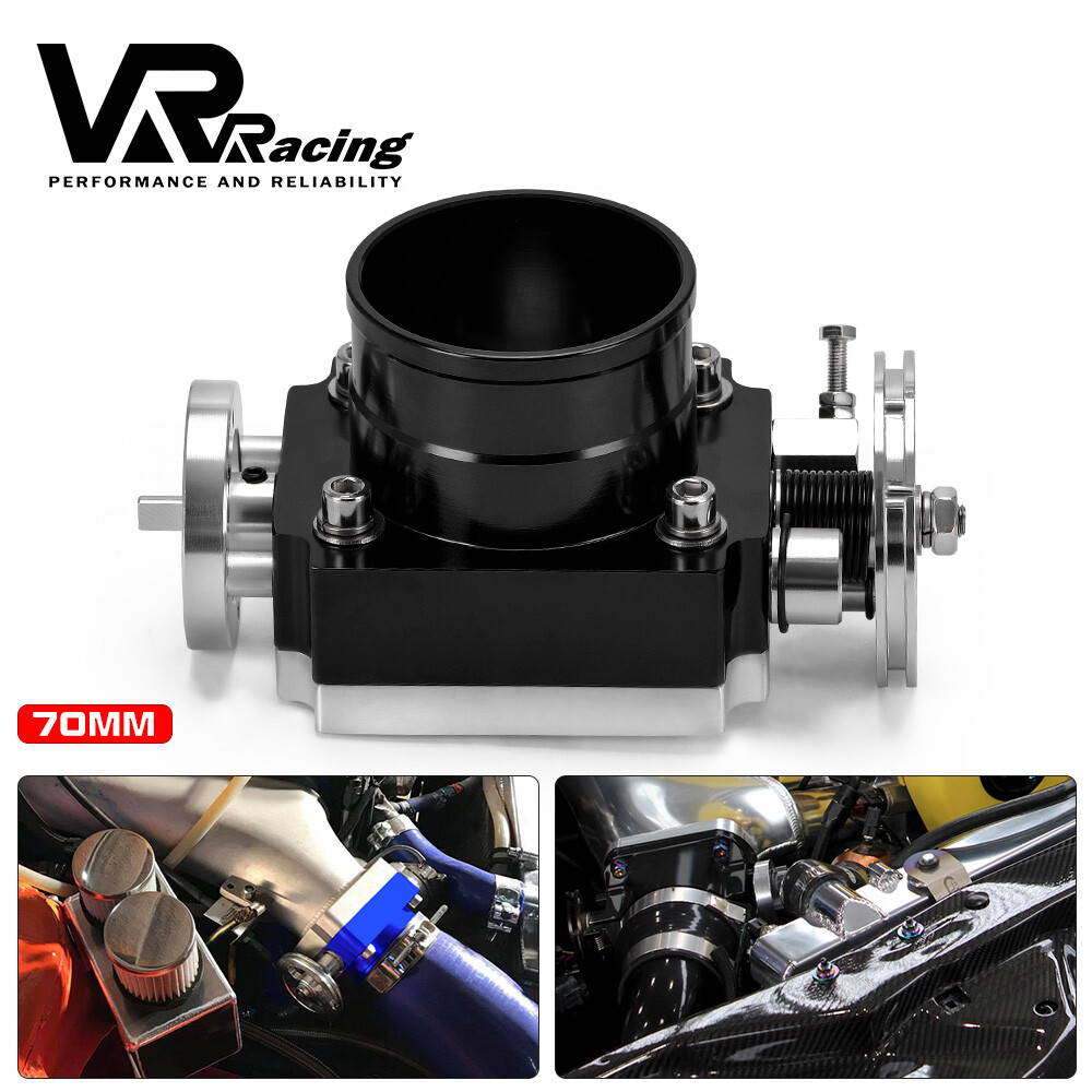Black 70MM SR20DET Throttle Body Intake For 1989-1998 Nissan 240SX S13 S14 SR20