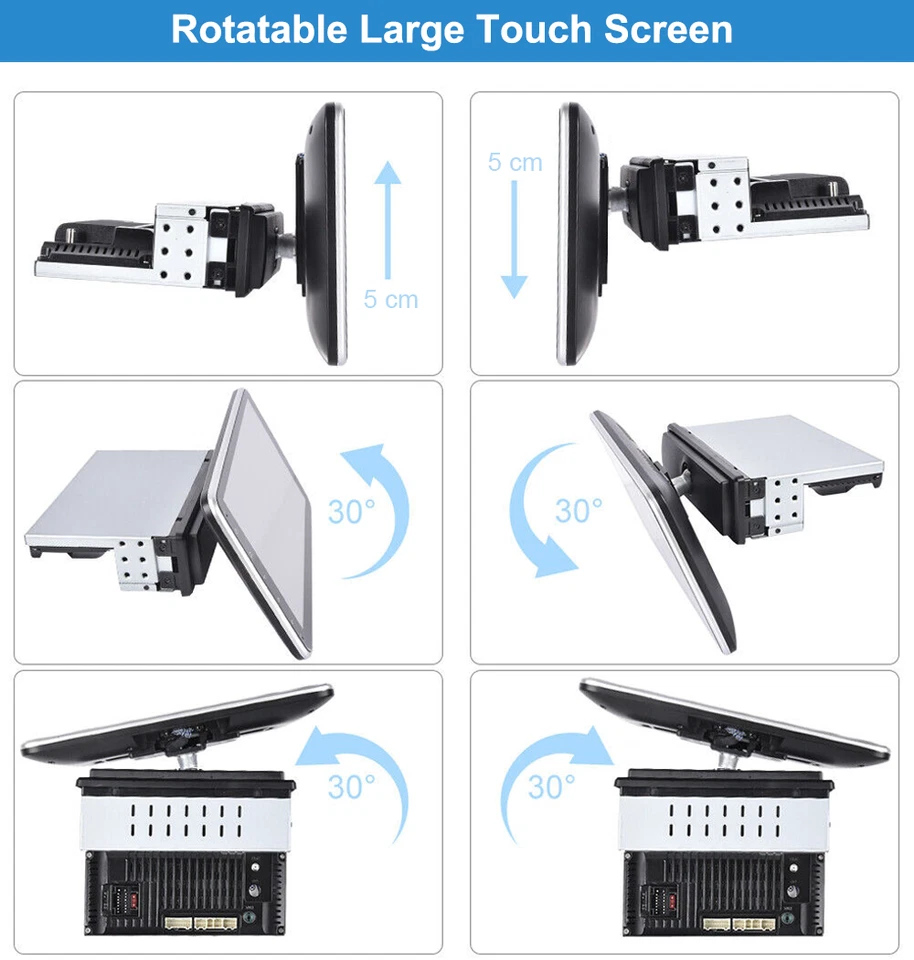 Single DIN Android 13 Car Stereo 10.1" HeadUnit GPS Radio Apple CarPlay+CAMERA - Image 3 of 4