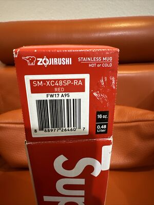 Supreme x Zojirushi Stainless Steel Coffee Mug Red New Fw17 Supreme x Zojirushi Stainless Steel Coffee Mug Red New Fw17