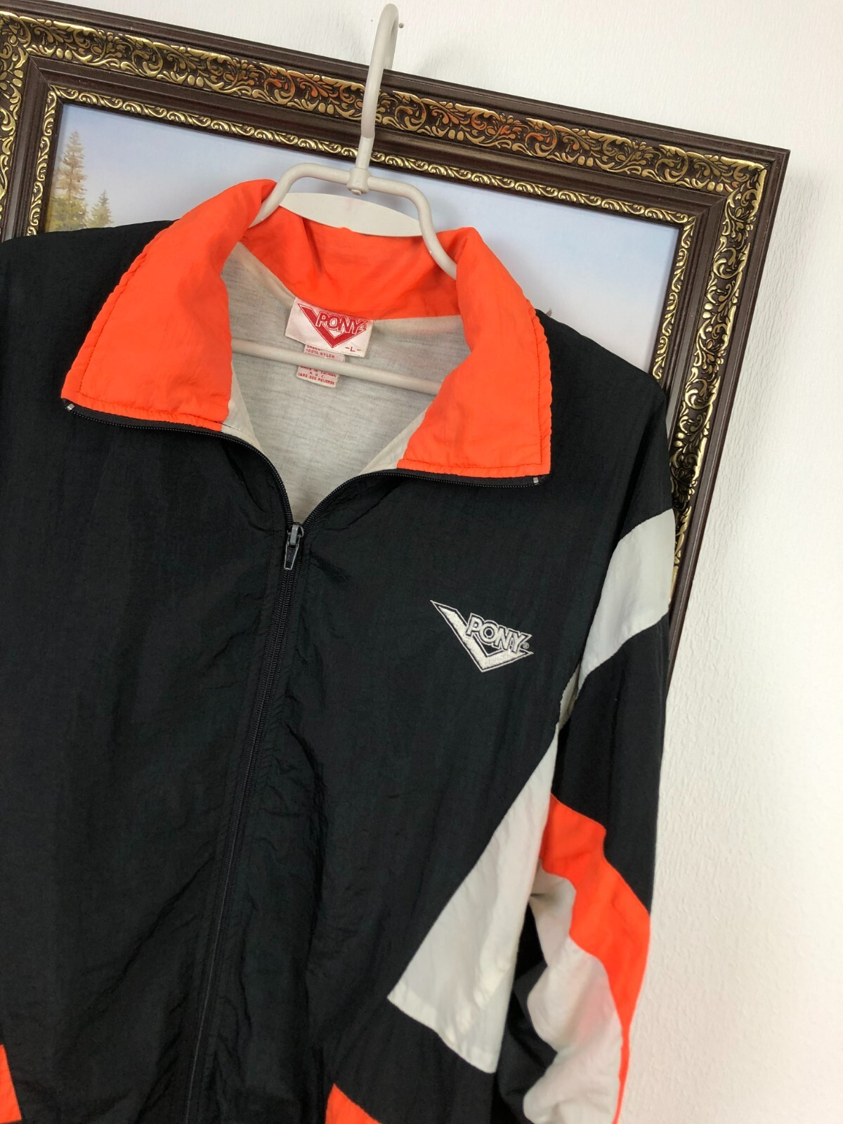 Giacca a vento vintage anni 90 Pony Dundee United calcio pista taglia L