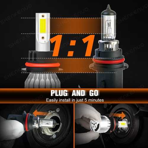 For Mercury Mountaineer 1999-2001 LED Headlight Hi/Lo+Fog Light Bulbs - Picture 5 of 18
