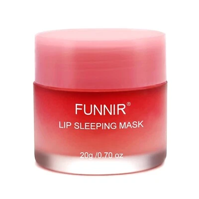 FUNNIR 2-Pack Lip Sleeping Mask – Hydrating Overnight Care w/ Vitamin C, Moisturizing