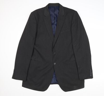 Marks and Spencer Herren Blazer Grau Polyestermischung Größe 44 Reg