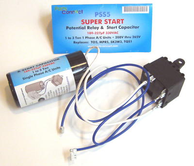 HVAC Air Conditioning  Super Torque Kick Start Potential Relay & Capacitor PSS5