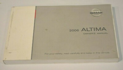 2006 NISSAN ALTIMA OWNERS MANUAL eBay