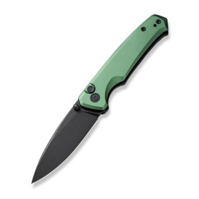 CIVC200765 CIVIVI Altus Button Lock Green Nitro-V Black Blade Aluminum Handles I