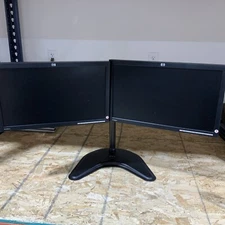 Dual (2) HP LE1851W 18.5" Widescreen LCD Monitor W/ Dual Monitor Stand
