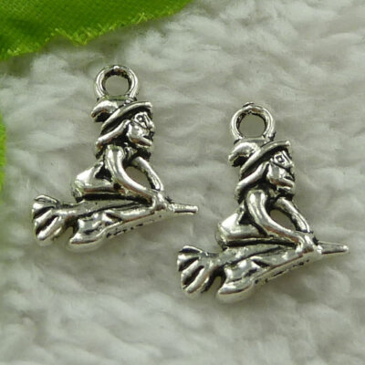 Free Ship 320pcs tibet silver witch charms 18X14mm B3510