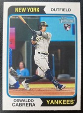 2023 Topps Heritage Oswaldo Cabrera RC Rookie Card #135 New York Yankees