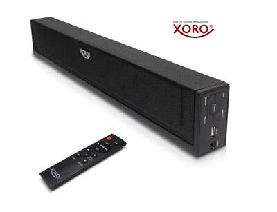 XORO HSB 50 ARC 2.0 Soundbar 25 Watt RMS Lautsprecher, Bluetooth, USB, AUX, HDMI