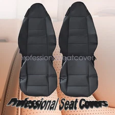 Fits BMW Z3 1996-2002 2 FRONT LEATHER SEAT COVERS BLACK CUSTOM MADE