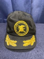 VINTAGE NRA TRUCKER HAT MADE IN USA SNAP BACK MESH HAS FOAM LINER ISSUES
