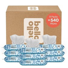 Hello Bello Extra Gentle Unscented Baby Wipes, Plant Based, Made with 99 Water