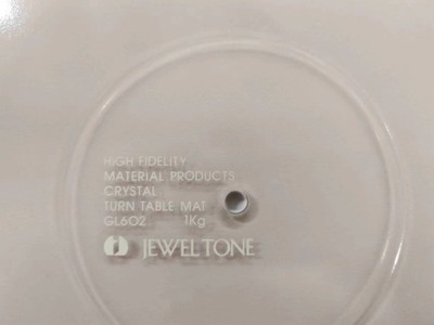 JEWEL TONE GL602 Crystal Glass Turntable Mat 1.0kg kUSED JAPAN 