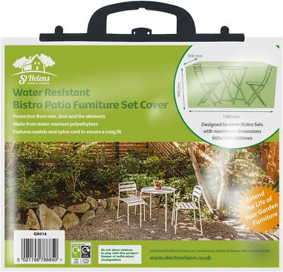 ST HELENS Water Resistant Bistro Patio Table Furniture Set Cover Home Garden Outdoor Green