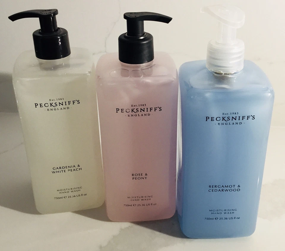 3 手洗 Pecksniff’s Gardenia & Rose & Bergamot & Cedar 木 25.3 盎司每件全新 — 第 4/4 张图片