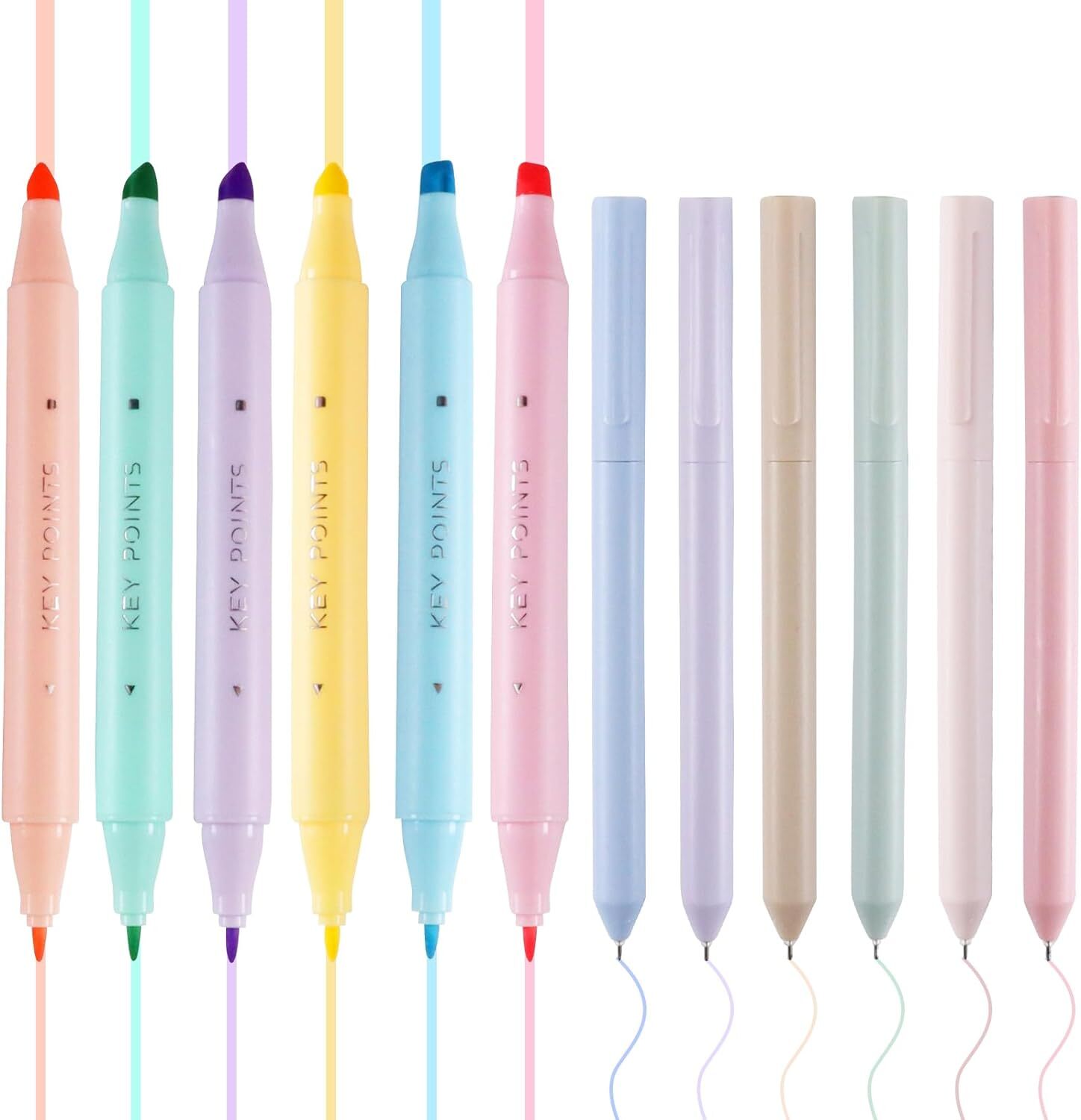 Bible Highlighters and Gel Pens, 12 Pack, No 1 Count (Pack of 12), Multicolor-image