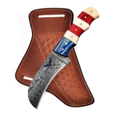 Handmade Lineman's Hawkbill Electrician Knife with Sheath, Fixed blade knife