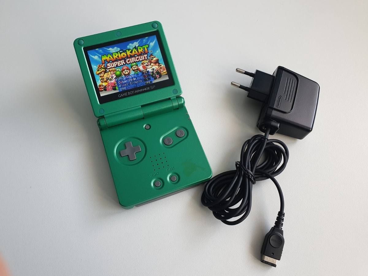 Game Boy Advance SP Édition Rayquaza - Écran IPS - Batterie Haute Capacité - Neuf