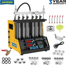 CT200 6 Cylinders Ultrasonic Fuel Injector Cleaner Tester Machine Car Motorcycle
