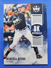 2018 Donruss Diamond Kings MARCELL OZUNA Jersey Baseball card MIAMI MARLINS