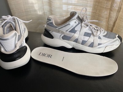 [くっぱあ]Dior B24 スニーカー Christian Dior B24 RUNTEK 43-10 rubber shoes white grey black