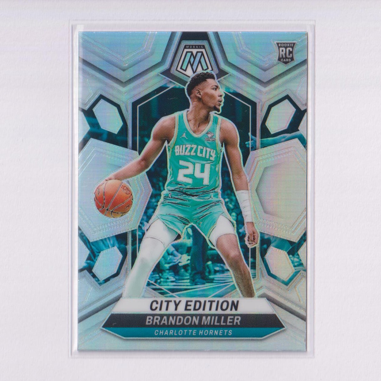 2023-24 Panini Mosaic Silver Prizm City Edition #277 Brandon Miller RC Rookie