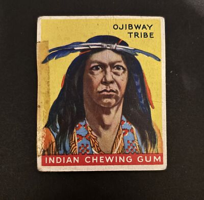 1933 Goudey Indian Gum Series #7 Warrior of the Ojibway Tribe *6747