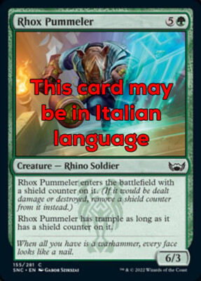 MTG RHOX PUMMELER FOIL EXC - RHOX ASSAULT 155 - SNC - MAGIC