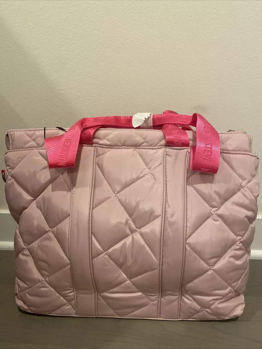 STEVE MADDEN Light Pink BCATALIN Weekender Bag Quilted Carry On