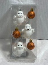 6 Piece Halloween Tree Ghost Ornaments